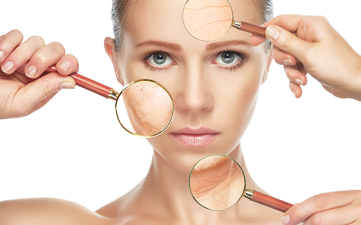 schoonheidsconcept van huidveroudering en anti-aging procedures